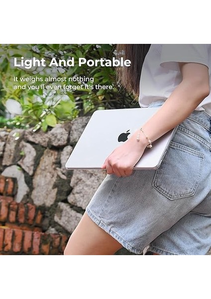 MacBook Air 13,6 ile Uyumlu M4 (A3240) M3 (A3113) M2 (A2681) 2022 2024 2025, Mac 13 Inç Case, Sert Plastik Koruyucu Kılıf + Klavye Koruması + Parlatma Bezi - Şeffaf Kristal fırsatları