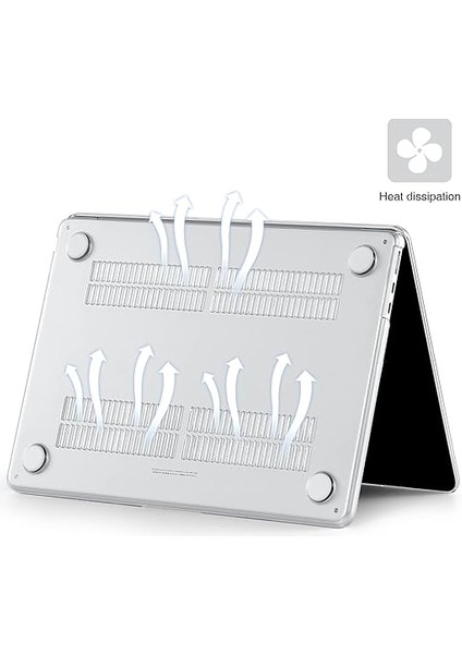 MacBook Air 13,6 ile Uyumlu M4 (A3240) M3 (A3113) M2 (A2681) 2022 2024 2025, Mac 13 Inç Case, Sert Plastik Koruyucu Kılıf + Klavye Koruması + Parlatma Bezi - Şeffaf Kristal indirimleri