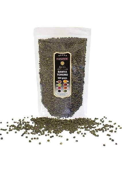 Hanzade Bitkisel Bamya Tohumu 500 gr Yenilebilir, Ilaçsız, Işınlama Yok, Elenmiş, Yeni Mahsül modelleri