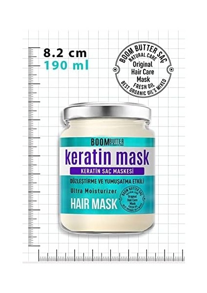 Boom Butter Güçlendirici & Onarıcı Keratin Saç Maskesi, Kırılma Karşıtı & Yoğun Besleyici, Yıpranmış Saçlar Için, Derinlemesine Nemlendirici & Parlaklık Veren Bakım, 190 ml fiyatları