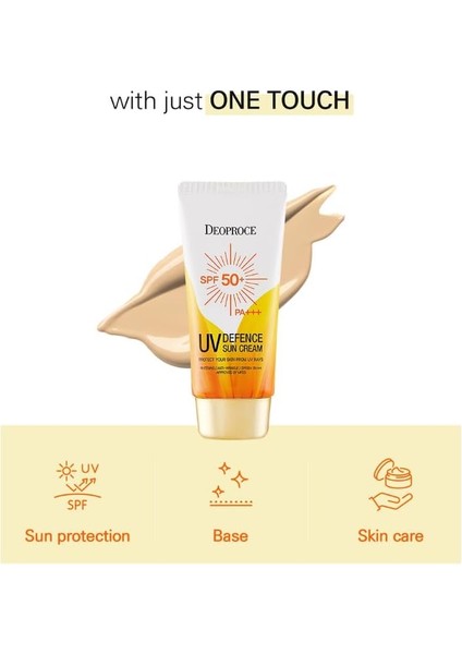 Deoproce Ton Eşitleyici Aydınlatıcı Yaşlanma Karşıtı Yüksek Korumalı SPF50 Güneş Kremi 50 ml