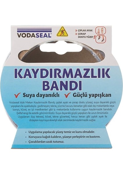 Islak Mekan Kaydırmazlık Bandı, 36MMX2.5, Şeffaf modelleri
