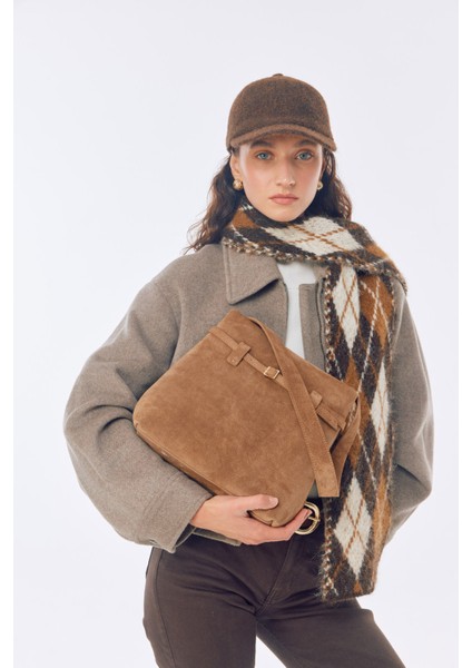 Suvea Vizon Süet Hakiki Deri Omuz Çantası fiyatları