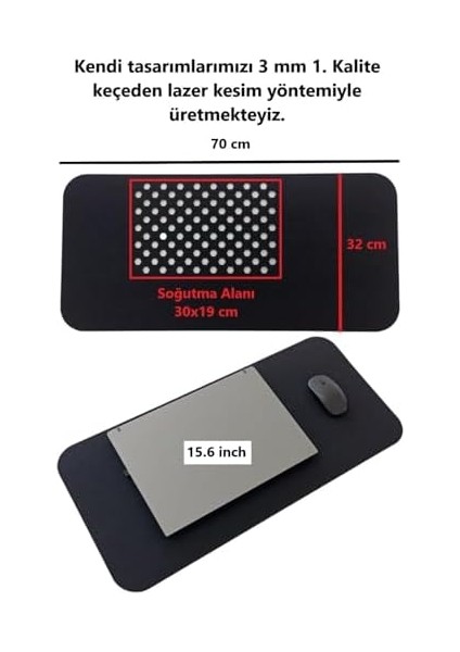 Keçe Masa Üstü Mouse Pad ve Bilgisayar Düzenleyici 70X32 cm – Antibakteriyel Mat, Keçe Mat, Masa Altlık, Ofis ve Ev Için Minimalist Tasarım (Siyah) fiyatları