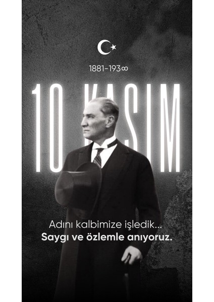 10 Kasım Atatürk'ü Anma Günü Okul Etkinlik Kumaş PANO150X200 cm