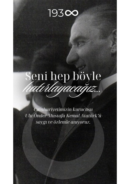 10 Kasım Atatürk'ü Anma Günü Okul Etkinlik Kumaş PANO150X200 cm