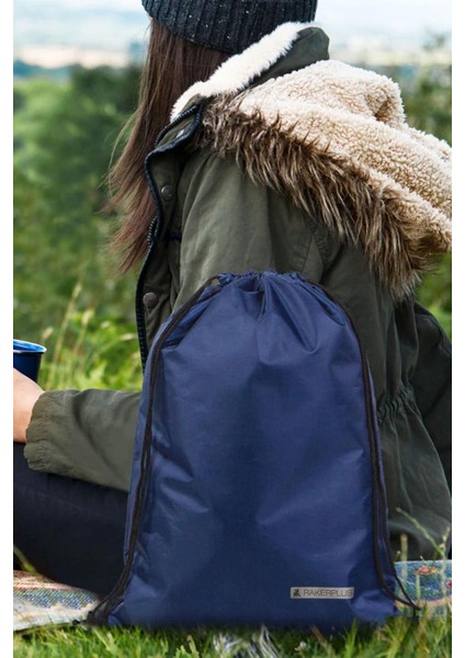 Lacivert 32X45 cm Su Geçirmez Büzgülü Krampon ve Spor Çantası