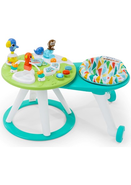 Starts, We Go, 2&apos;si 1 Arada Masa ve Bebek Yürüteci, Işıklı ve Müzikli Oyun Masası, 10 Aktivite Oyuncak, Motor Gelişimi, Yeşil, 6 Aylık