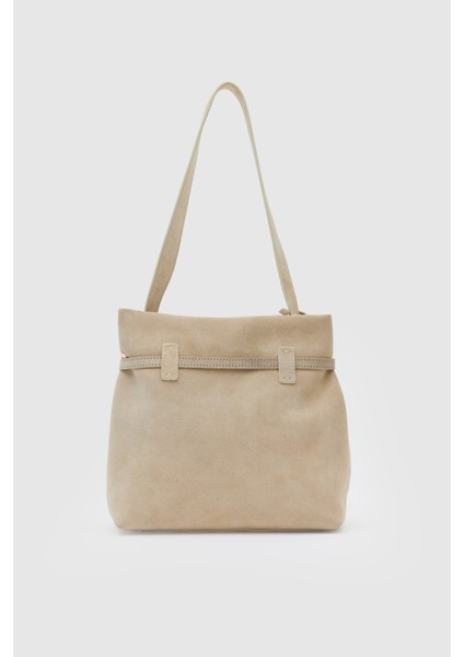 Bej Süet Hakiki Deri Omuz Çantası indirimleri