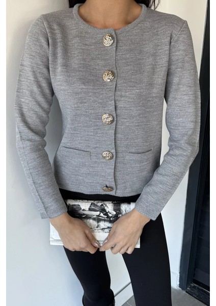 Kadın Düğme Detaylı Triko Ceket P-00018995 modelleri