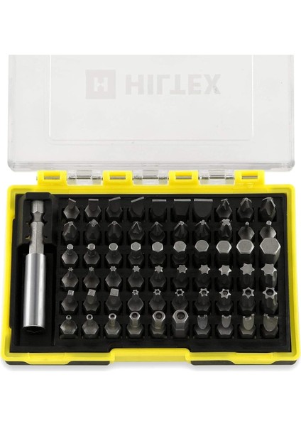 Manyetik Uzatma 10060 Bit Seti, 61 Parça | 1/4 Inç Altıgen Şaft | Cr-V Çelik