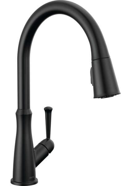 Musluk Westville Mat Siyah Mutfak Bataryası Siyah, Çekmeli Püskürtücülü Mutfak Bataryaları, Mutfak Lavabo Bataryası, Manyetik Yerleştirme Püskürtme Kafası, Mat Siyah 9110-BL-DST