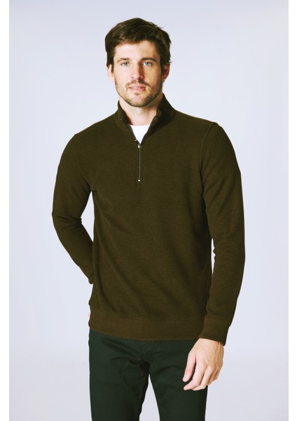 Esw 2775 Yarım Fermuarlı Dik Yaka Selanik Erkek Sweat Haki modelleri