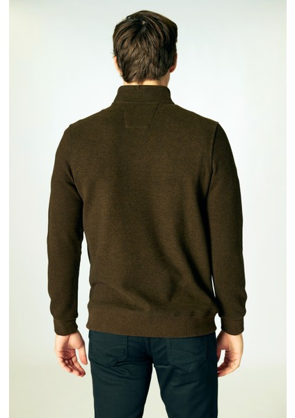 Esw 2775 Yarım Fermuarlı Dik Yaka Selanik Erkek Sweat Haki fırsatları