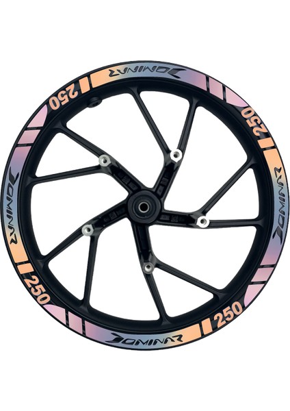 Dominar 250 Jant Şeridi 16 Parça 9 Renk Seçeneği Tam Set Hologram