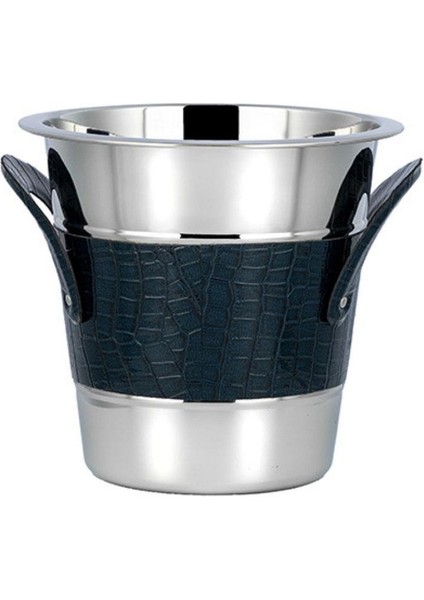 La Medore Blue Croco Leather Wıne Cooler 22,5X22,5X21 cm