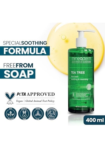 Mineaderm Tea Tree Face Wash 400 ml