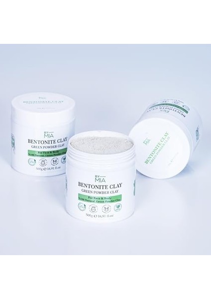 By Mıa Yüz ve Vücut Bentonit KILI%100 Natural Doğal Yeşil Toz Kil 500 gr modelleri