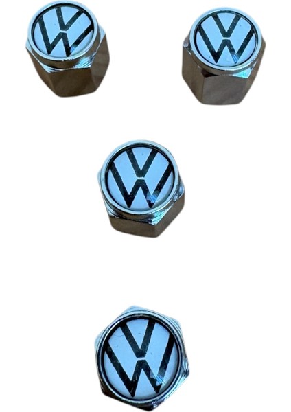 Logolu Metal Beyaz Renk 4 Adet Sibop Kapak