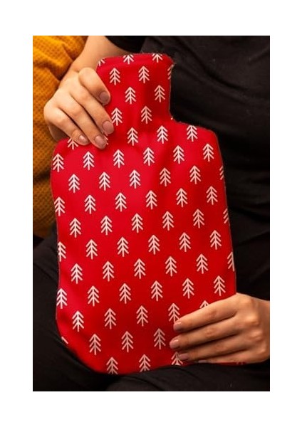 Hediyesepeti Yeni Yıl Hediyesi Sıcak Su Torbası - Tasarım Kılıflı Termofor - El Ayak Isıtıcı