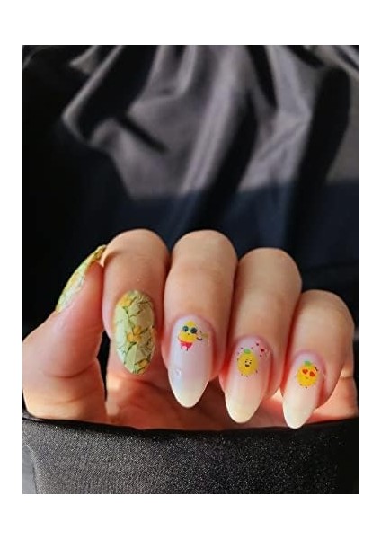Artikel Mini Limonlar Tırnak Dövmesi, Tırnak Tattoo, Nail Art, Tırnak Sticker
