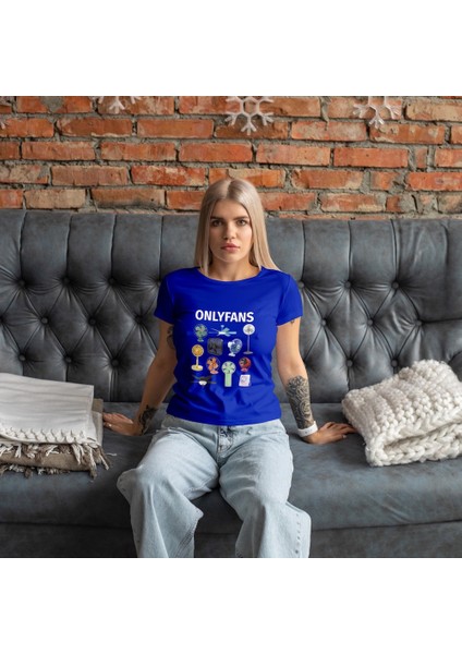Onlyfans Tişört - Mavi fiyatları