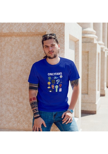 Onlyfans Tişört - Mavi modelleri
