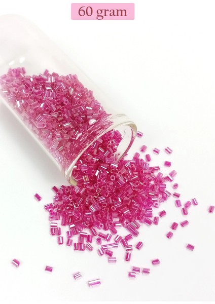Litaetrend Kesme Cam Boncuk 2mm - 60 Gram - Şeffaf Pembe - BNC382