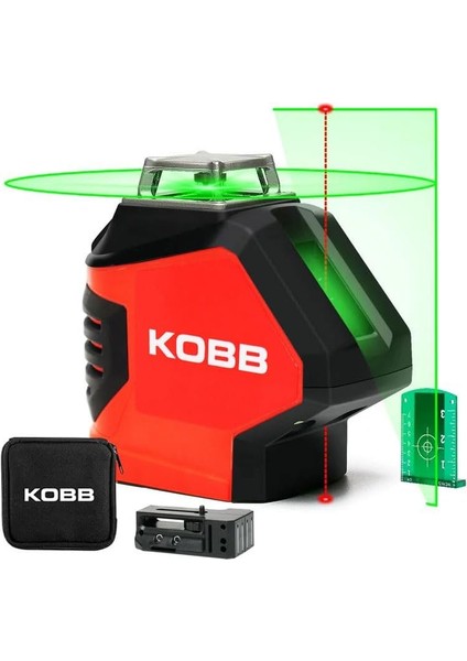 KBL88G 25 Metre Profesyonel Yatay 360° ve Dikey Otomatik Hizalamalı Nokta Şakül ve Yeşil Çapraz Çizgi Distomat