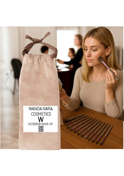 WANDA NARA COSMETİCS Profosyonel Premium Beauty Kahve-Gri Makyaj Fırçası Seti fiyatları