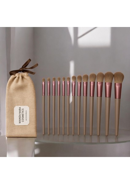 WANDA NARA COSMETİCS Profosyonel Premium Beauty Kahve-Gri Makyaj Fırçası Seti modelleri