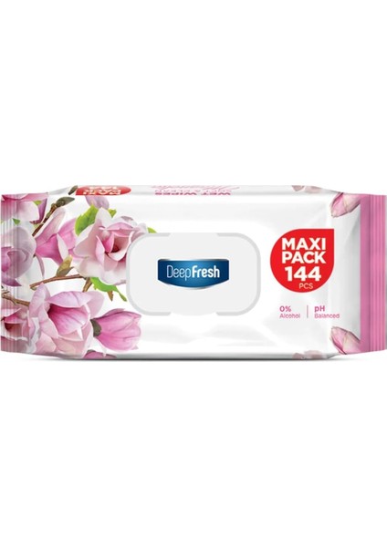 Deep Fresh Maxi Pack Islak Mendil Manolya 144 Yaprak