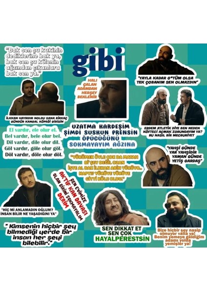 Major Selection Gibi Sticker Seti -2 | Laptop Notebook Telefon Etiket