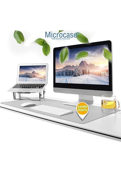 Deri Mouse Pad Laptop Bilgisayar Geniş Masa Matı 80X40 AL3023 (Lacivert) fırsatları