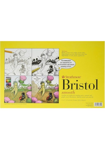 Bristol Duvar Resmi Düz Kağıt Pad 27,9 cm x 43 Cm, 24 Yaprak