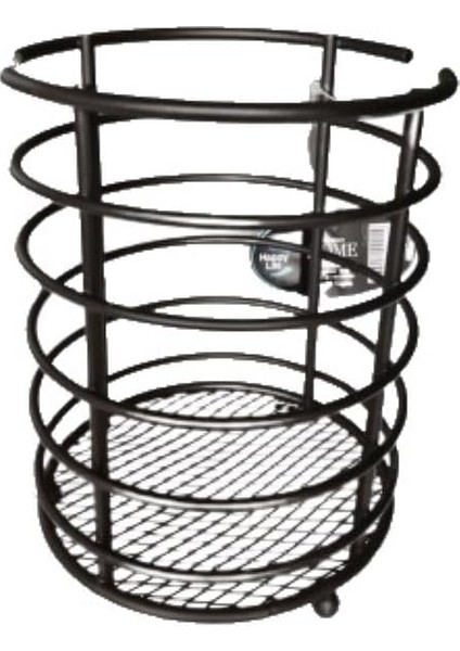 Siyah Metal Yuvarlak Kaşıklık