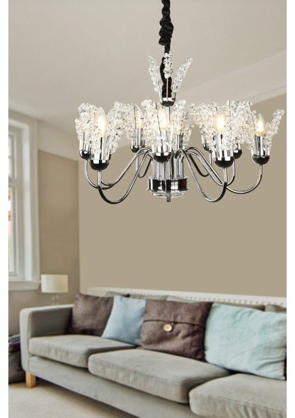 Leroy 10.lu Avize Krom Kaplama