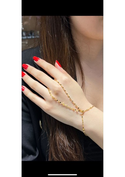 2.50 gr (Gram) Aynalı Şahmeran Bileklik 22 Ayar Altın (18 cm )