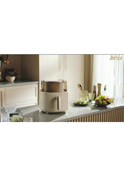 BR660 Fritöz Otomatik Karıştırıcı Zaman Ayarı Xl 6 Litre Airfryer