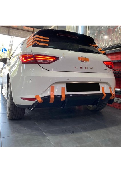 Seat Leon Mk3 Style Düz Difüzör Plastik 2012-2016 Parlak Siyah indirimleri