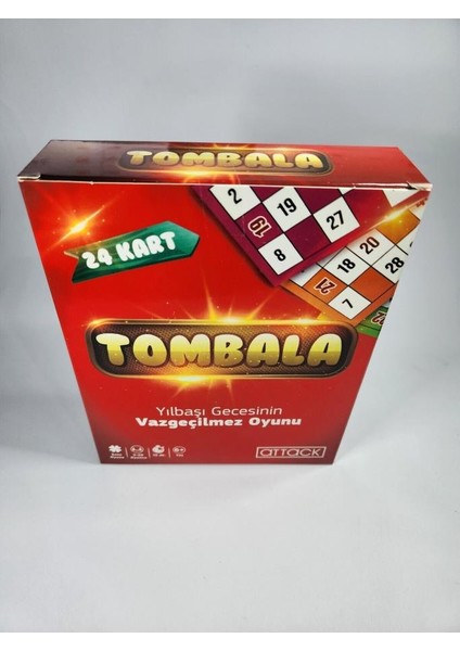 Yüksek Kalite 24 Kartlı Tombala Seti Aile Oyunu