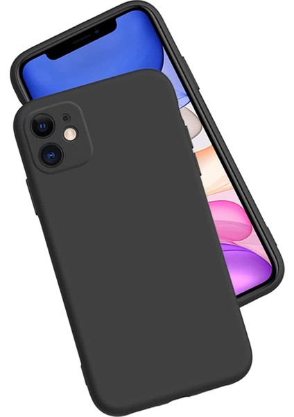 11 ile Uyumlu Kılıf Içi Kadife Lansman Silikon Şok Emici Full Kasa Koruma Sağlayan Kılıf (Siyah)