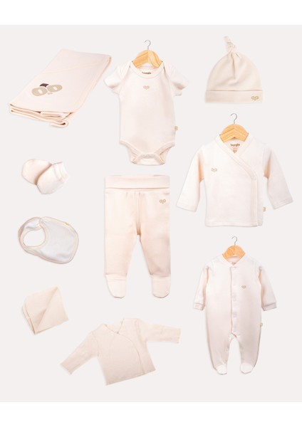 %100 Organik Pamuk Gots Sertifikalı 10’lu Yenidoğan Bebek Seti - Ekru fiyatları