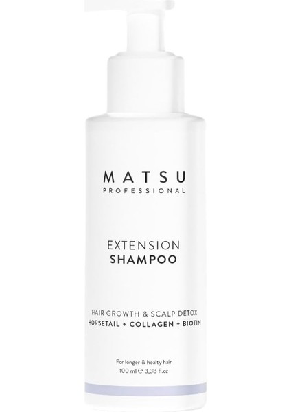 Matsu Professional Extension, Hızlı Uzamaya Yardımcı Saç Derisi Bakım Şampuanı, Seyahat Boy, 100 ml