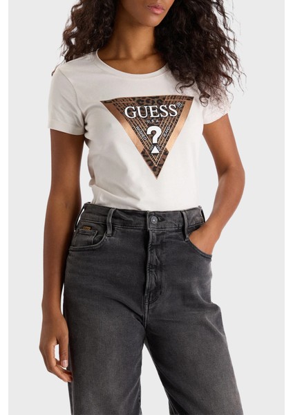 Ss Cn Leo Pamuk Karışım Regular Fit T Shirt W5BI28J1314G012 Bayan T Shirt W5BI28J1314G012