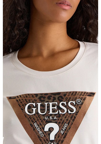 Ss Cn Leo Pamuk Karışım Regular Fit T Shirt W5BI28J1314G012 Bayan T Shirt W5BI28J1314G012 fırsatları