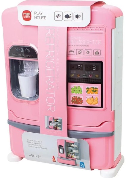 Pilli Işıklı Büyük Boy Oyuncak Buzdolabı Evcilik Oyun Seti Duman Efektli 3 Kapılı fırsatları