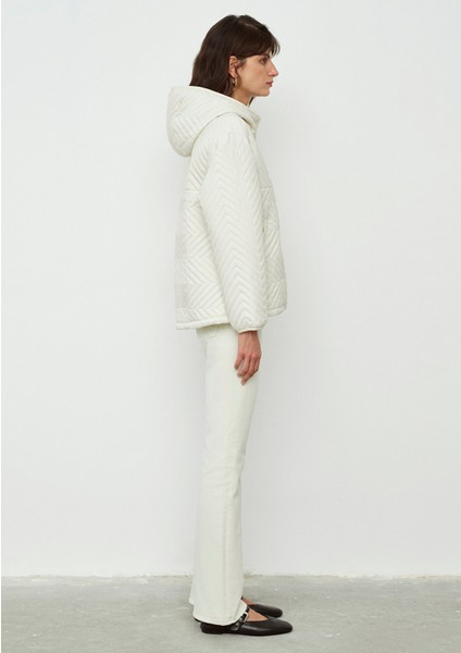 Kapüşonlu Kapitone Ekru Ceket 1110460-71609 fırsatları