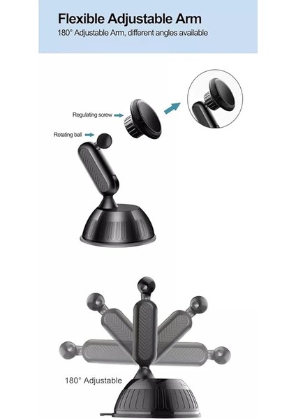 Privity Serisi Mıknatıslı Araç Içi Telefon Tutucu Vantuzlu Magnet 360 Derece Telefon Tutucu HL-003 fırsatları