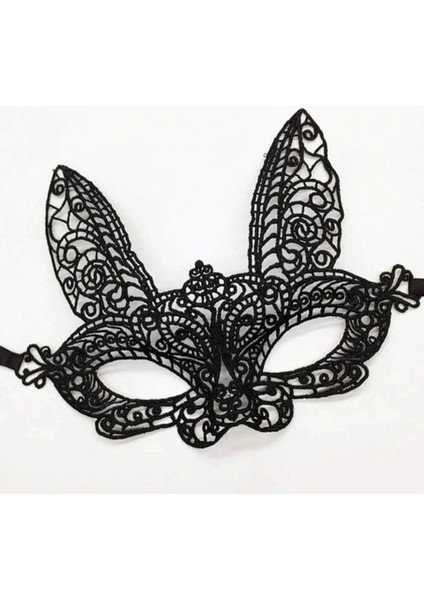 Siyah Dantel Kesim Balo Parti Maskesi 7 No fiyatları